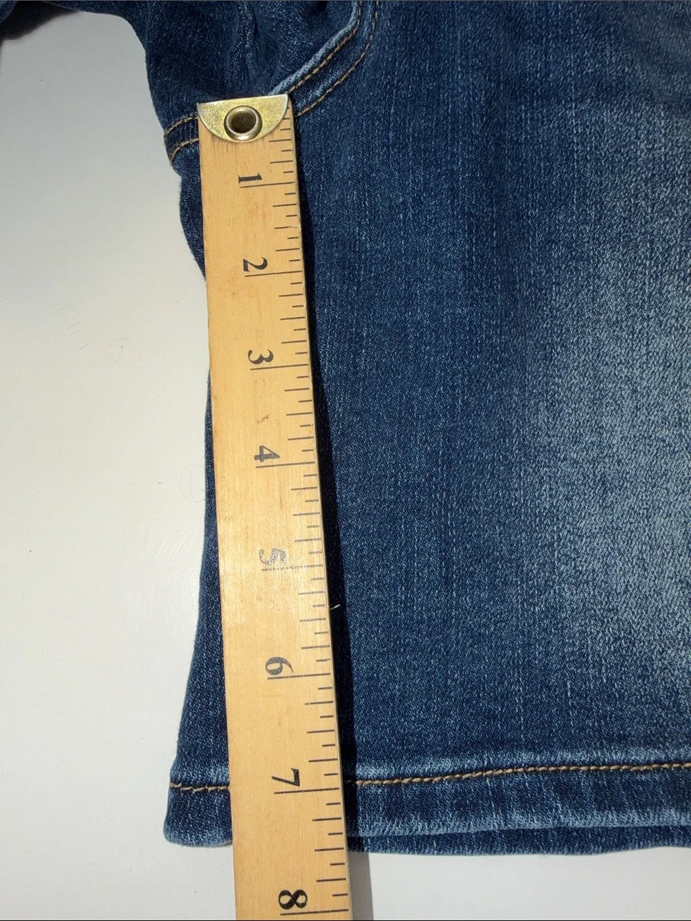 Judy Blue Medium Wash Distressed Back‎ Pocket Jean Shorts